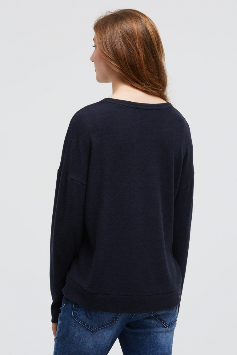 Flauschpullover mit Wording Print