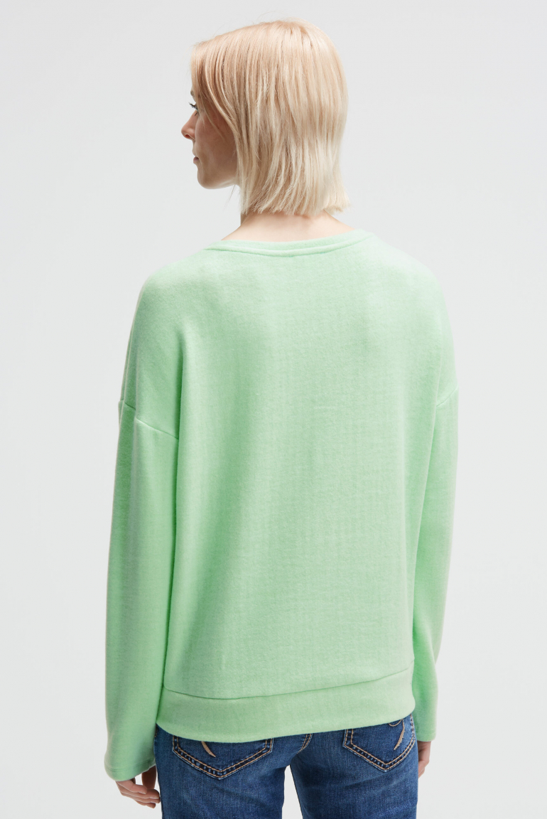 Flauschpullover mit Wording Print