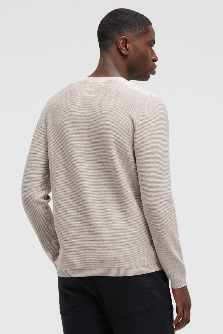 Henley-Pullover Stone Washed