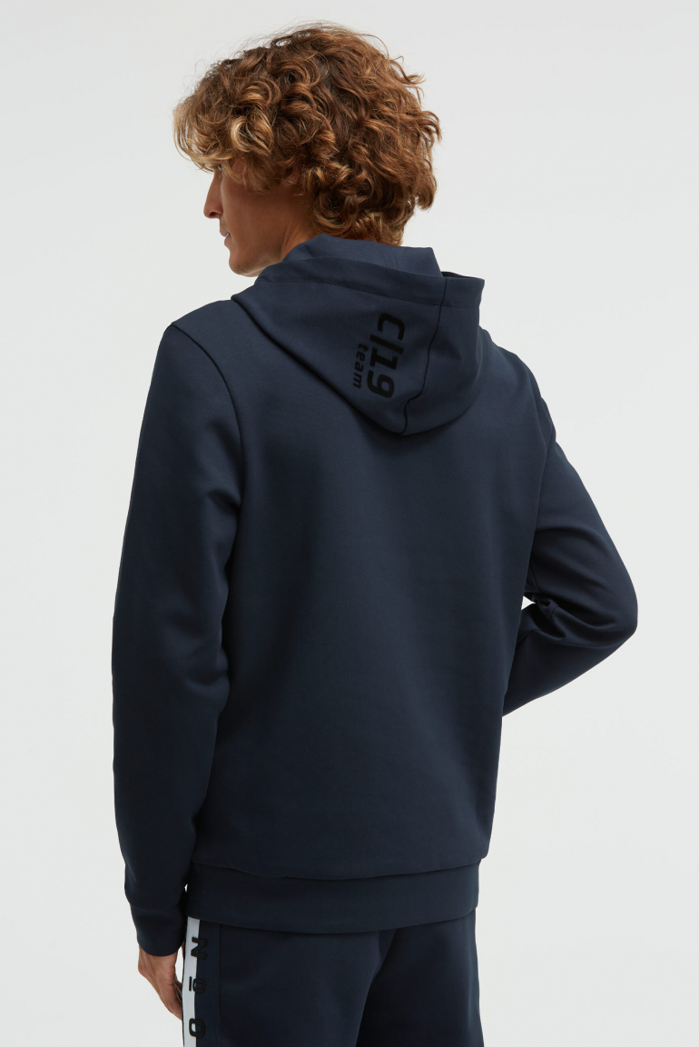 Hoodie aus Interlock mit Frontprint
