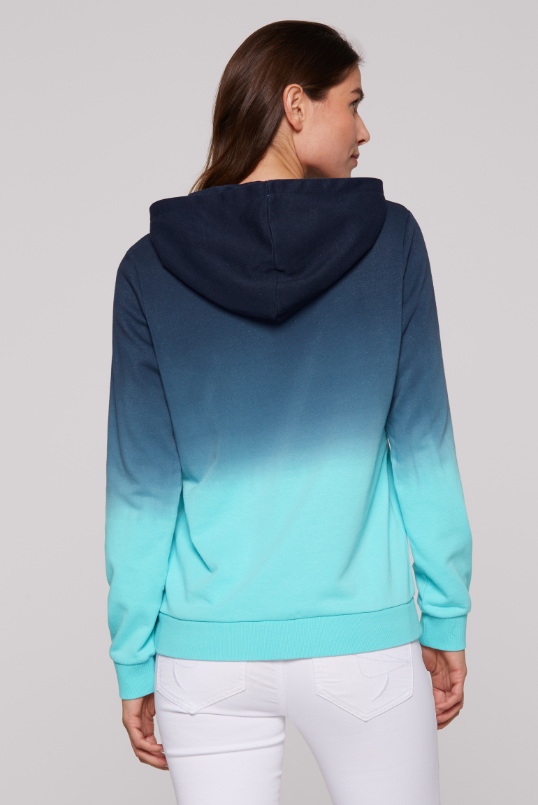 Hoodie Dip Dye mit Logo Print