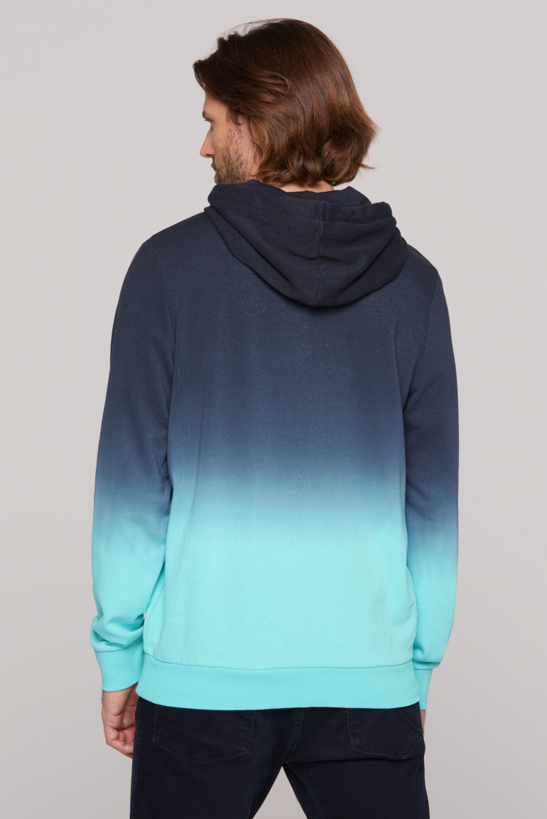 Hoodie Dip Dye mit Puffprint