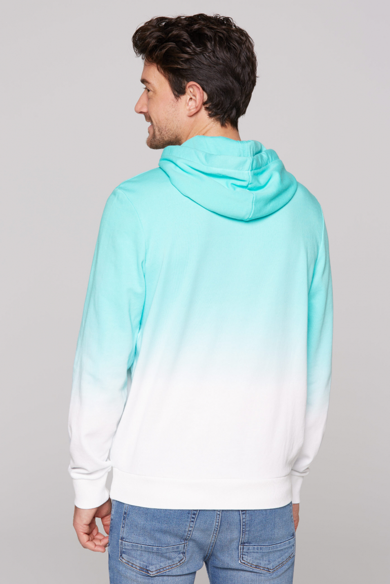 Hoodie Dip Dye mit Puffprint