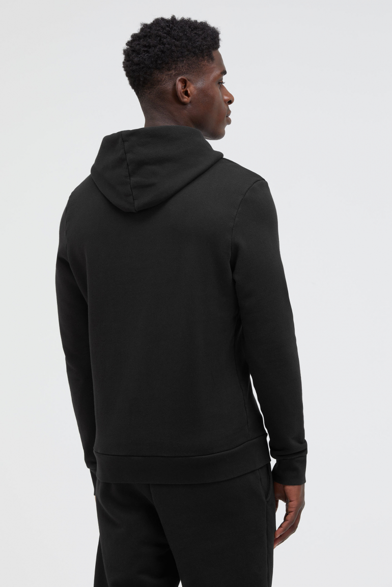 Hoodie mit Twill-Struktur und Stickerei