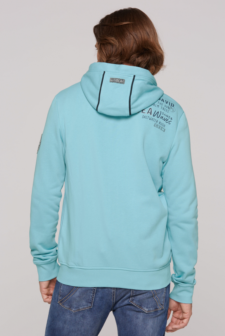 Kapuzensweatjacke mit Logo-Applikationen