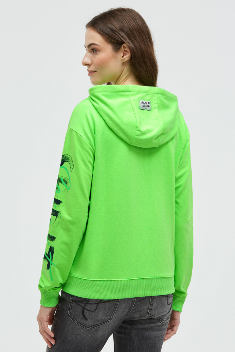 Kapuzensweatjacke mit Print Artworks