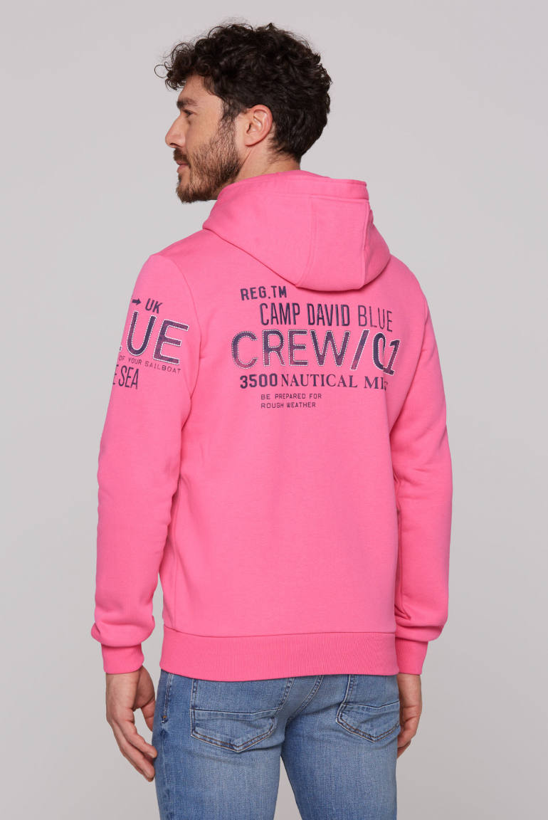 Kapuzensweatjacke mit Puffprints