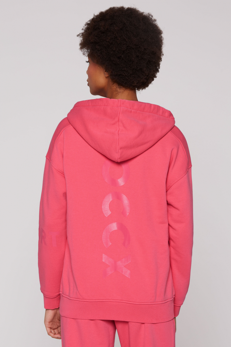 Kapuzensweatjacke mit Rücken-Print