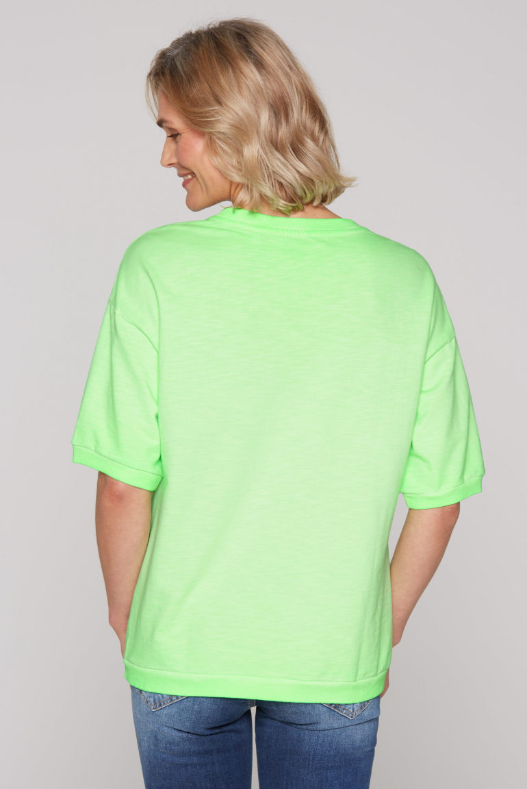 Kurzarm-Sweatshirt mit Label Print