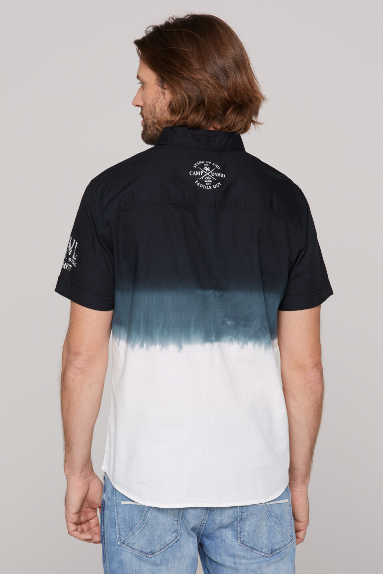 Kurzarmhemd Dip Dye mit Artworks