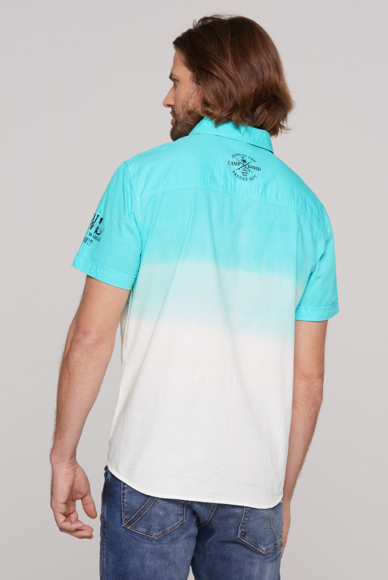 Kurzarmhemd Dip Dye mit Artworks