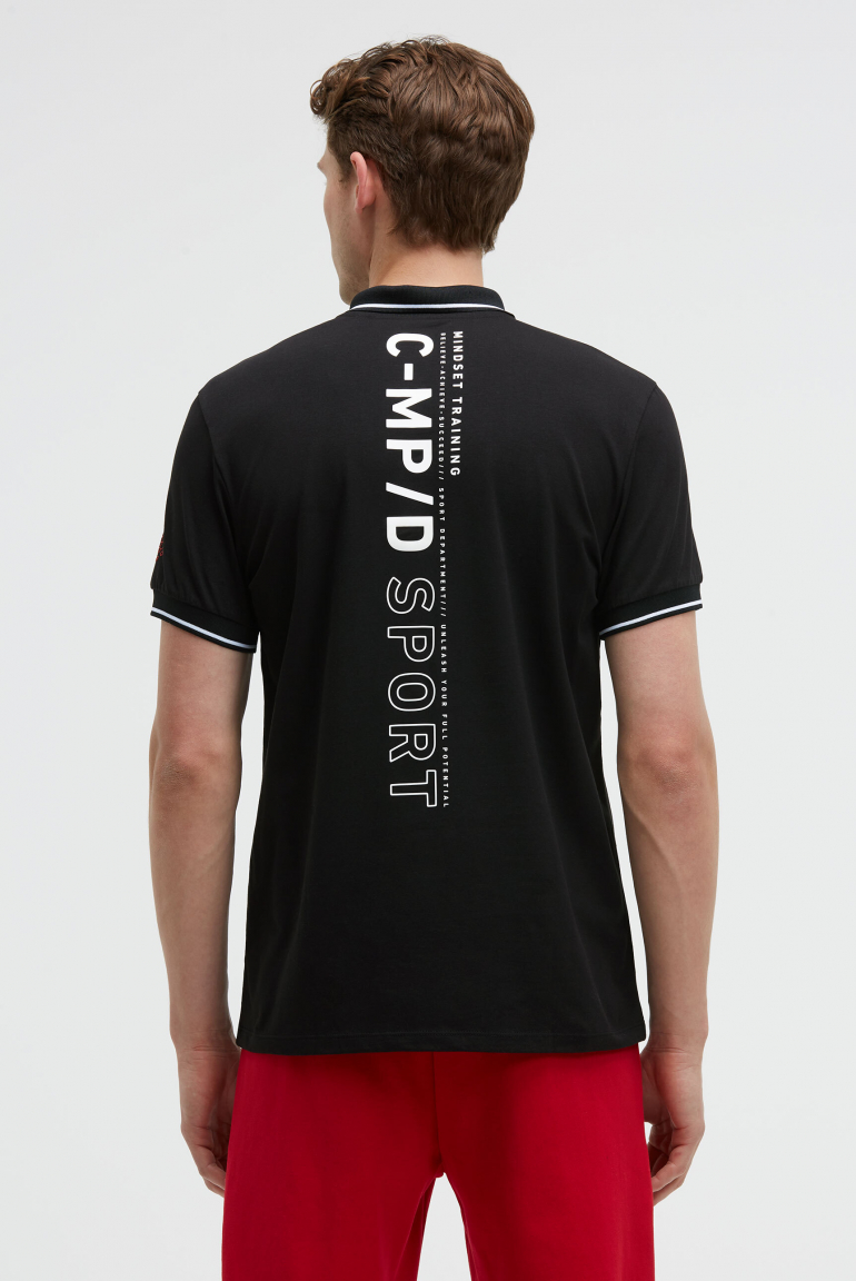 Kurzarmpolo mit Rücken-Artwork