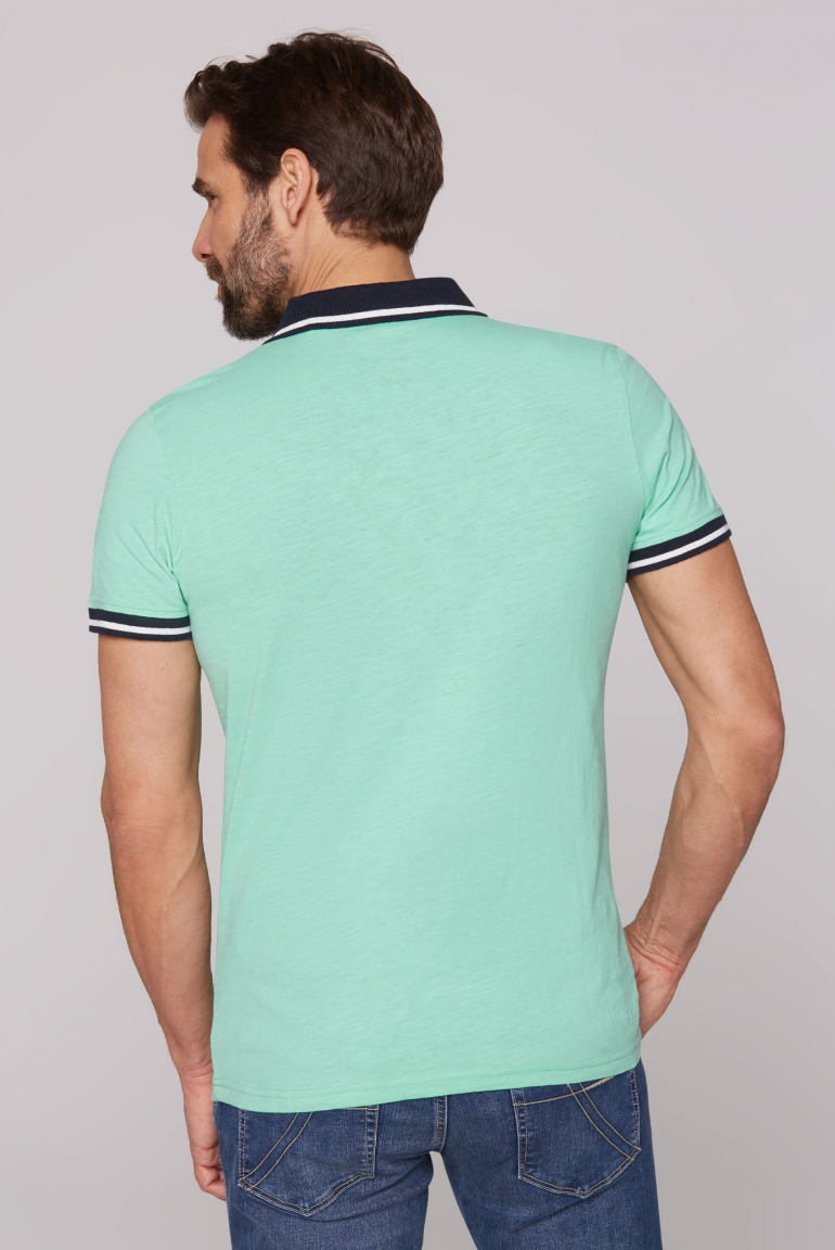 Kurzarmpolo mit Sailing Print