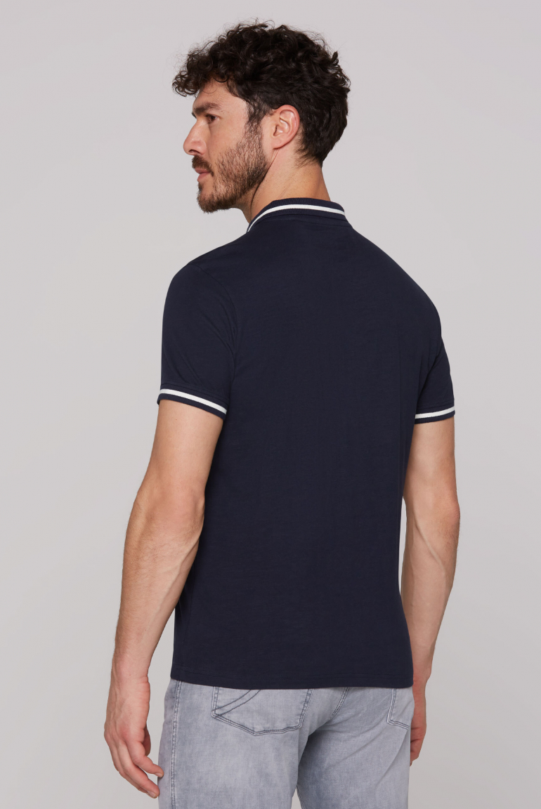 Kurzarmpolo mit Sailing Print