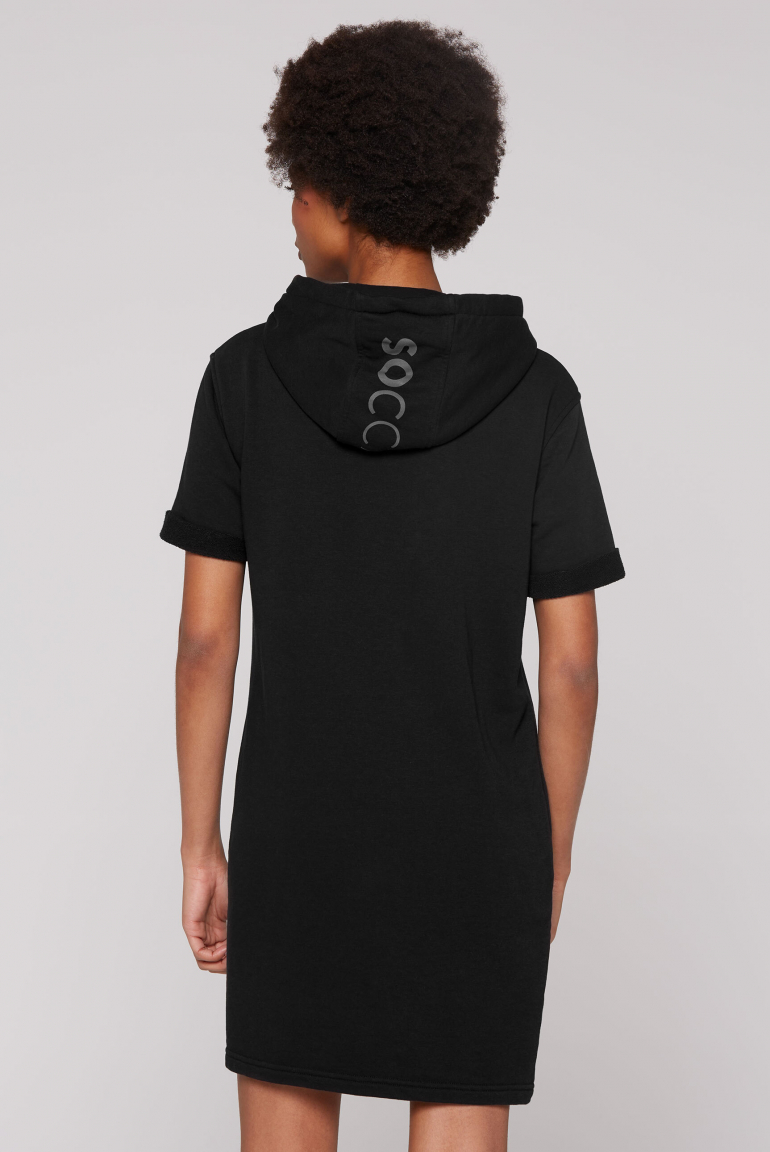 Kurzes Hoodie-Kleid mit Logo Prints