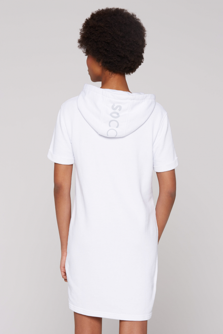 Kurzes Hoodie-Kleid mit Logo Prints