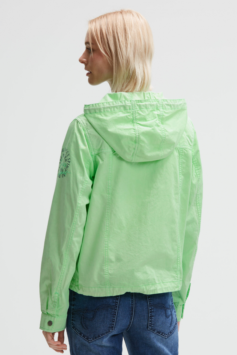 Kurzjacke mit Kapuze und Kordelzug im Saum