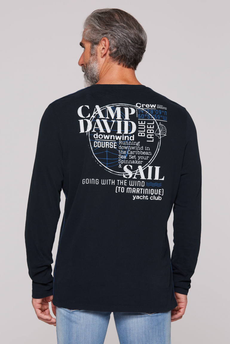 Langarmshirt mit Rücken-Print