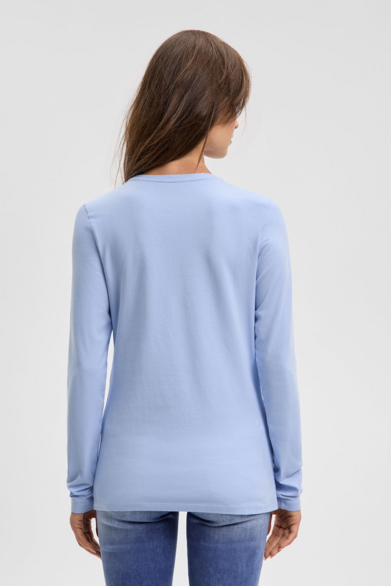 Langarmshirt Rundhals mit Wording Print