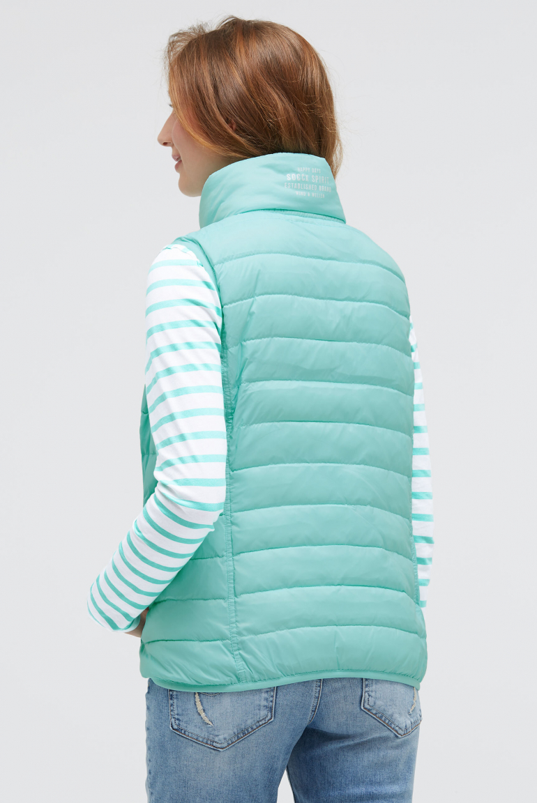 Leichte Steppweste mit Prints und Patch