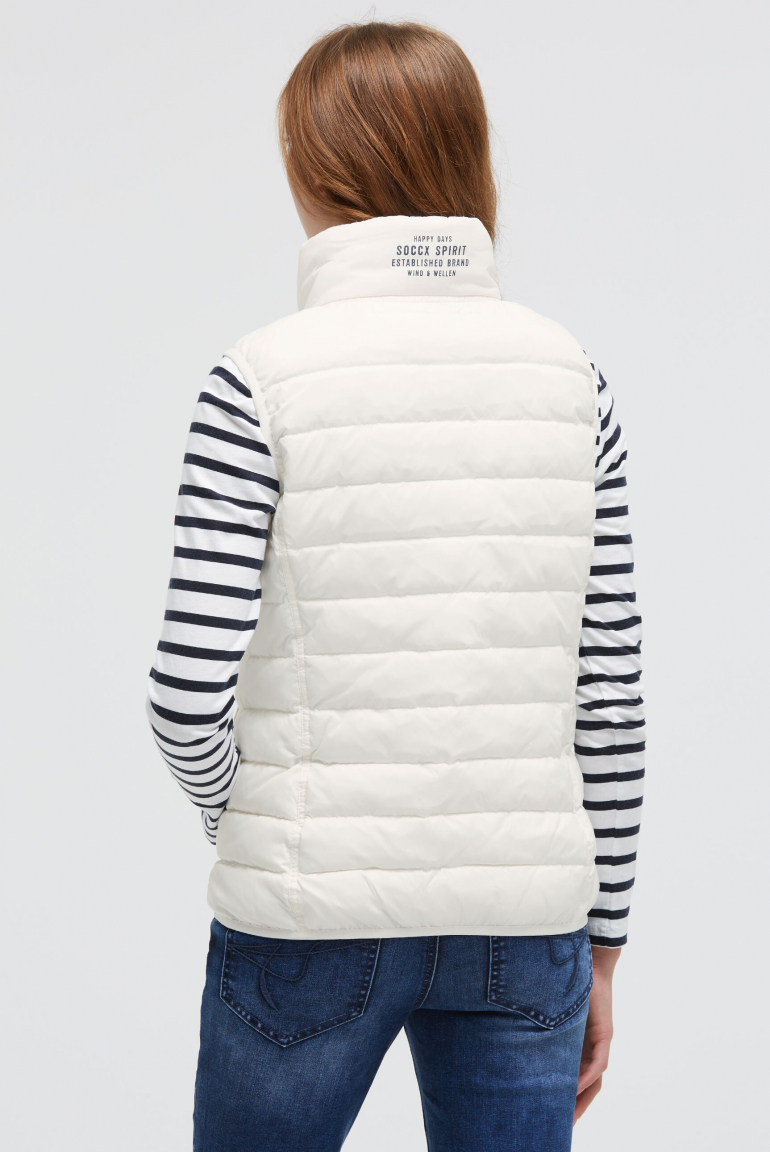 Leichte Steppweste mit Prints und Patch