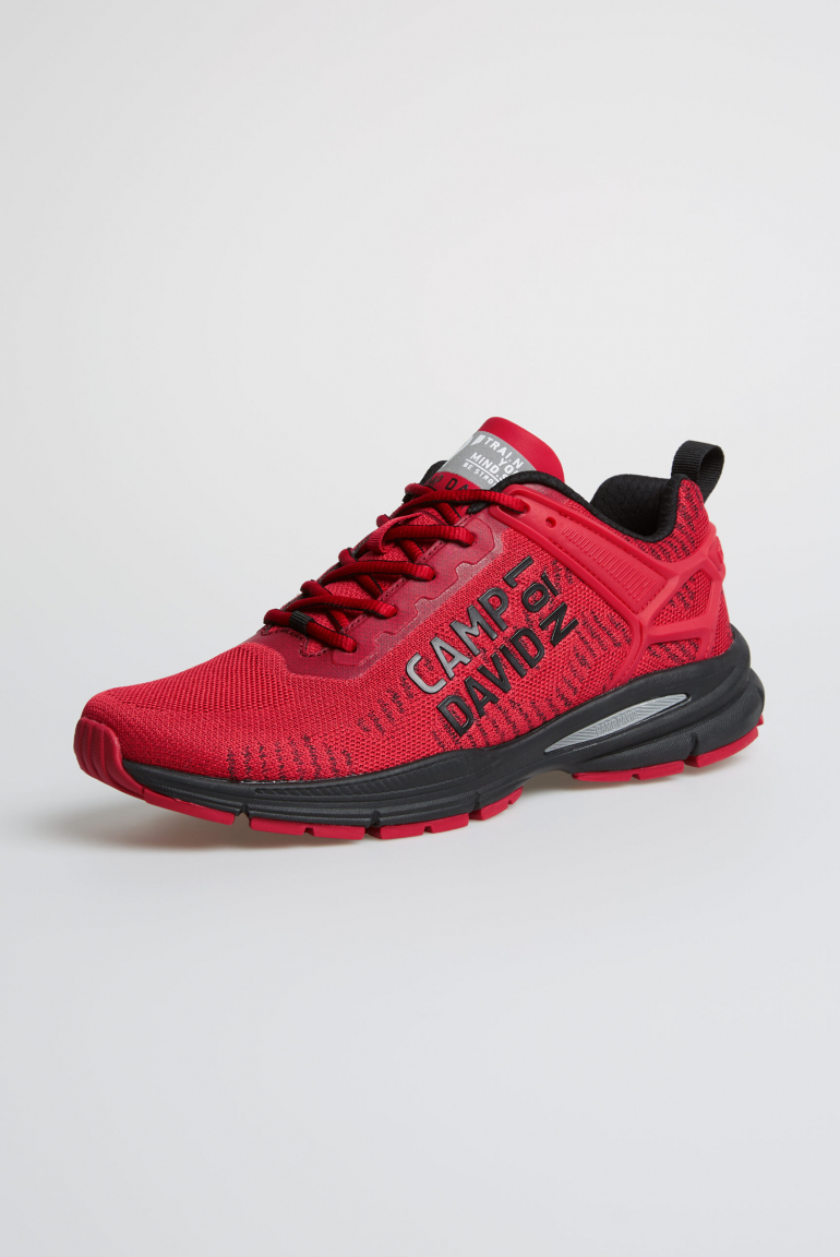 Leichter Sneaker im Knit-Design mit Logo Artwork