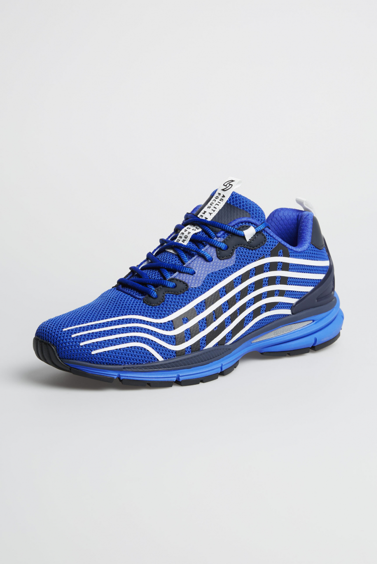 Leichter Sneaker im Knit-Design mit Rubber Artwork