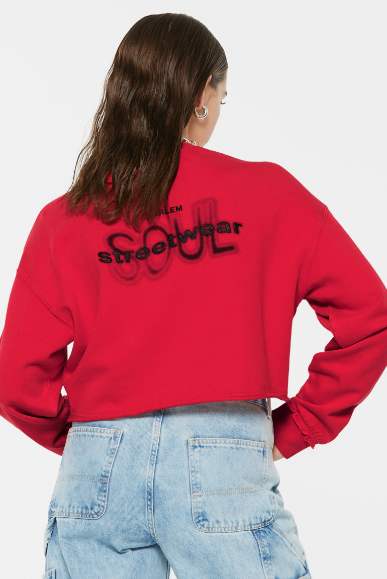 LO-LA Cropped Sweatshirt printed
