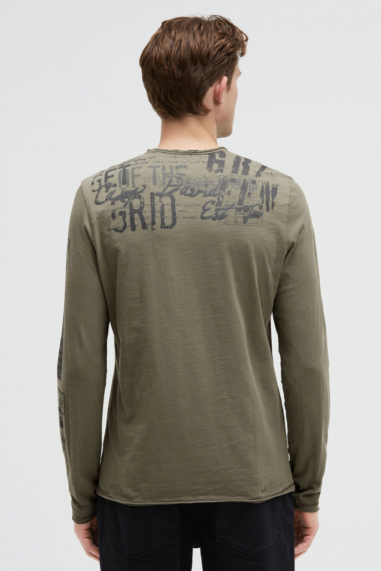 Longsleeve im Vintage Look mit Used Prints