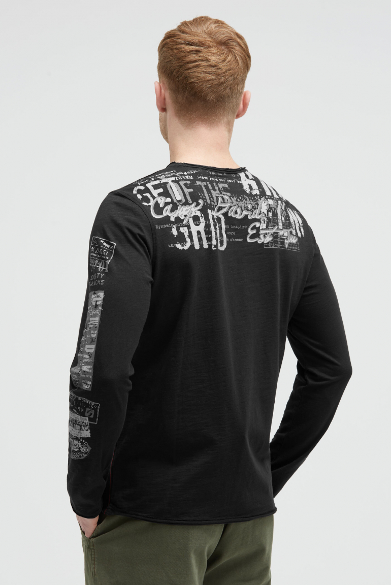 Longsleeve im Vintage Look mit Used Prints
