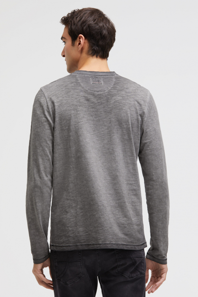 Longsleeve mit V-Neck und Photoprint