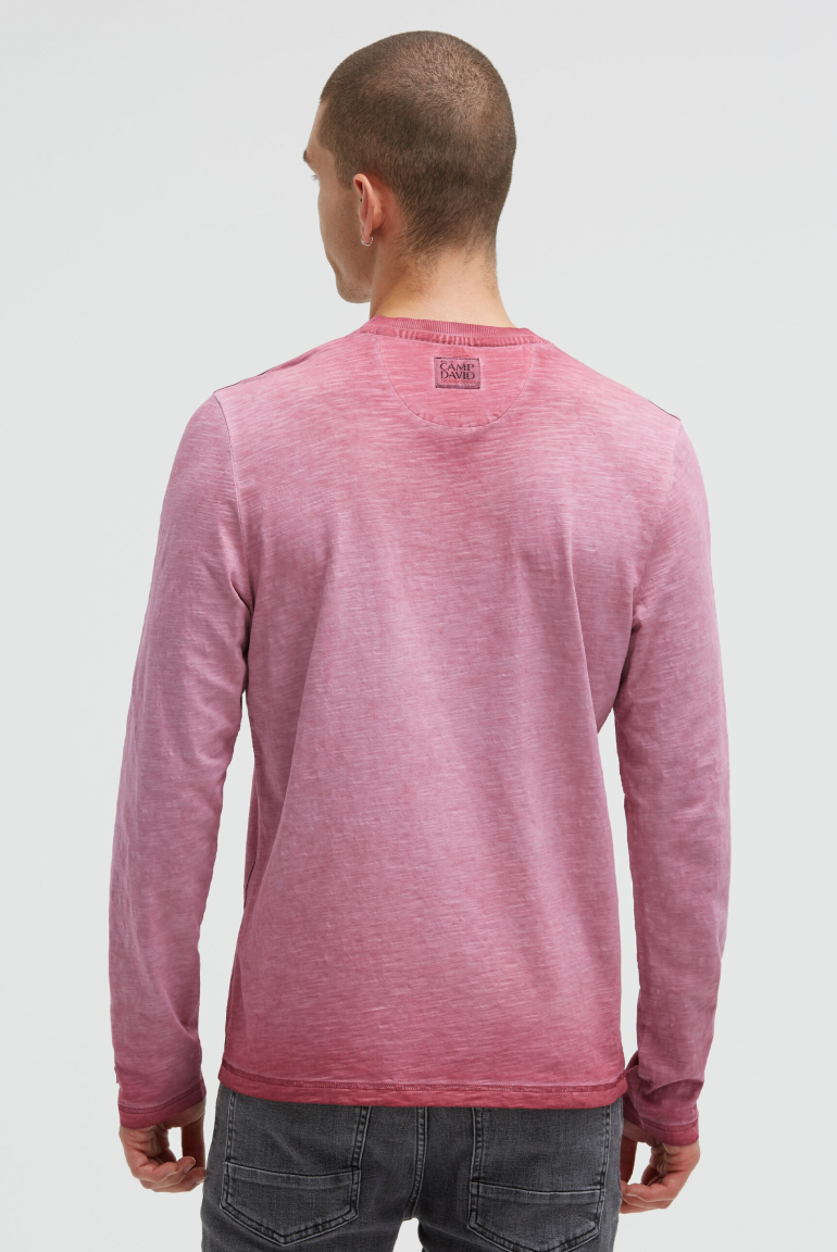 Longsleeve mit V-Neck und Photoprint