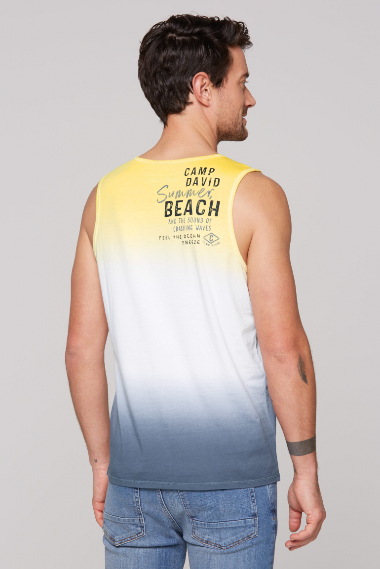 Muskelshirt  Dip Dye mit Logo Prints