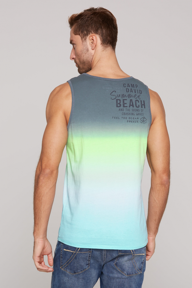 Muskelshirt  Dip Dye mit Logo Prints