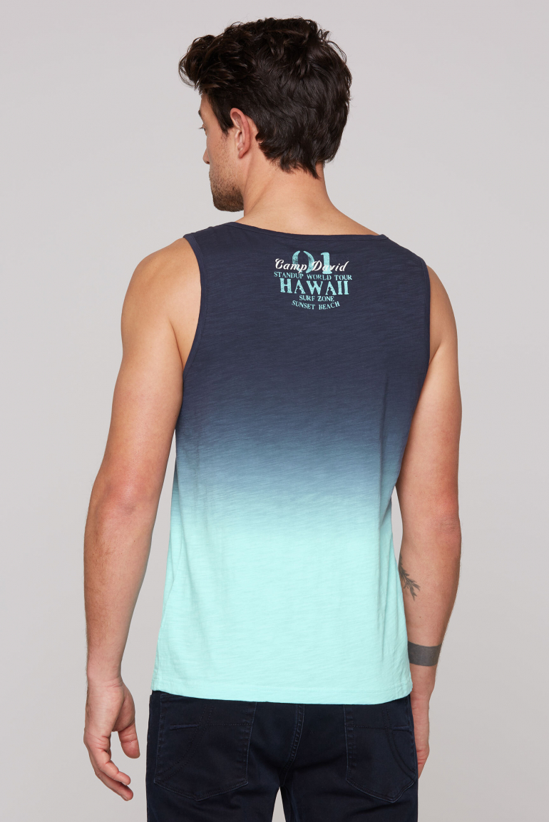 Muskelshirt mit Dip-Dye-Effekt und Prints