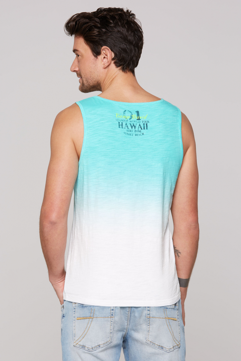 Muskelshirt mit Dip-Dye-Effekt und Prints