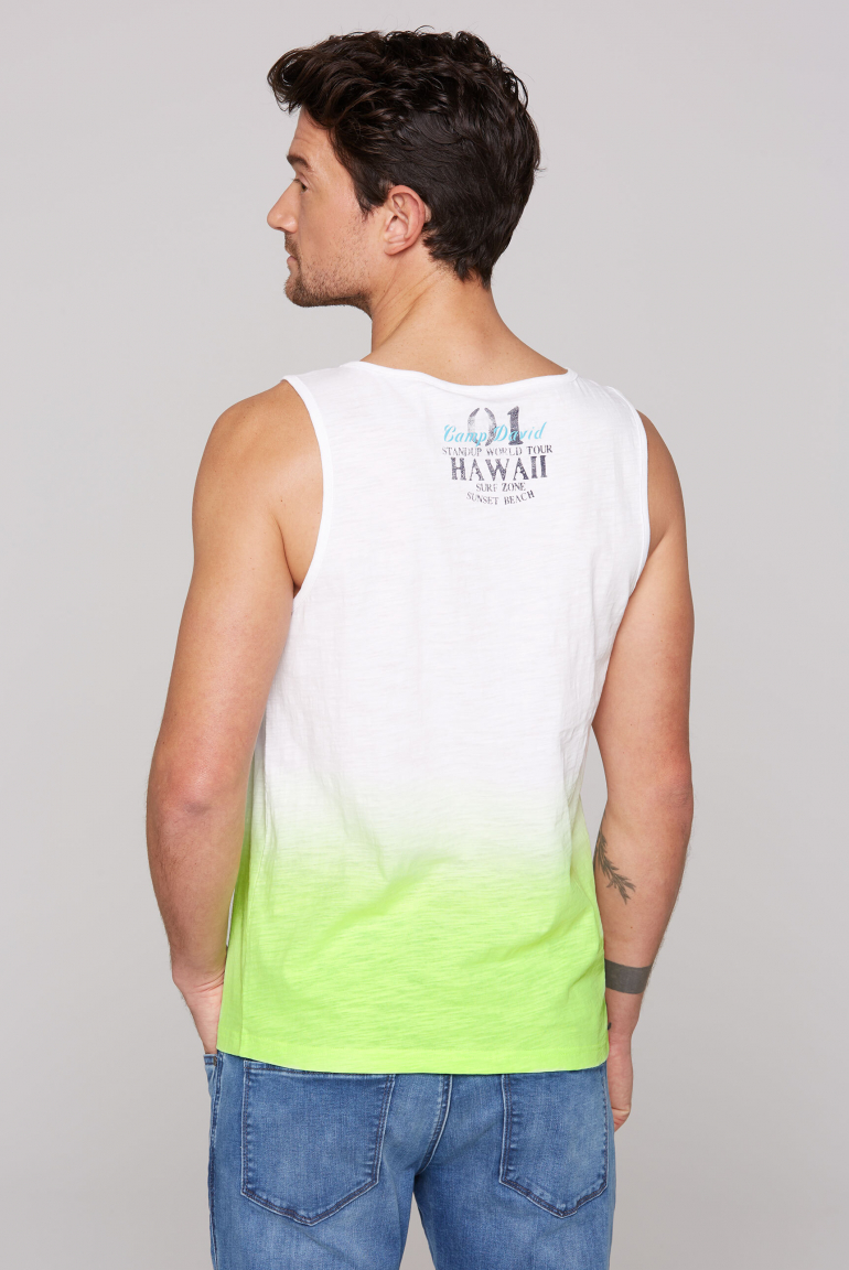 Muskelshirt mit Dip-Dye-Effekt und Prints