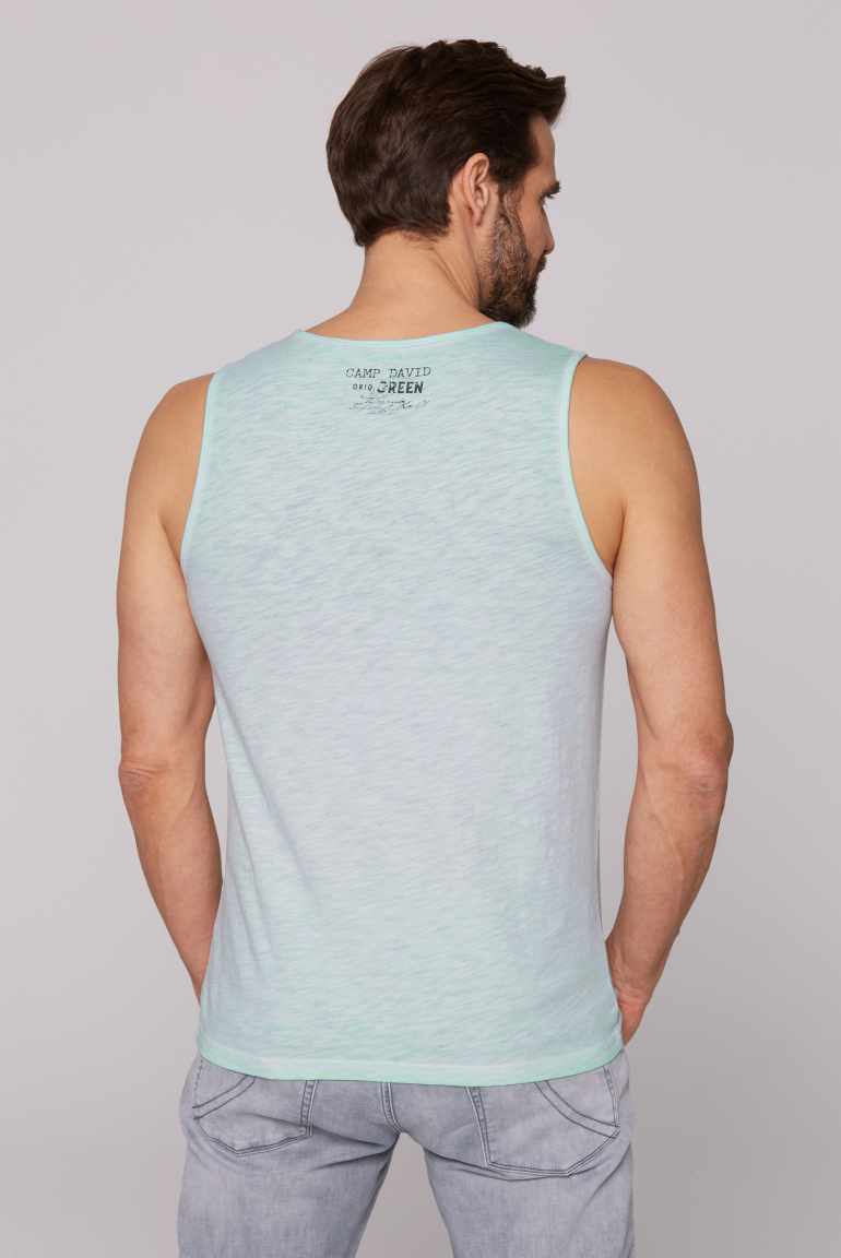 Muskelshirt Oil Dyed mit Photoprint