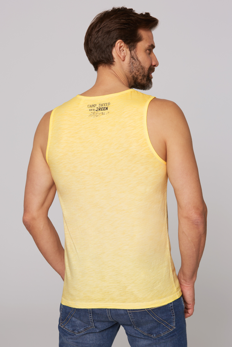 Muskelshirt Oil Dyed mit Photoprint