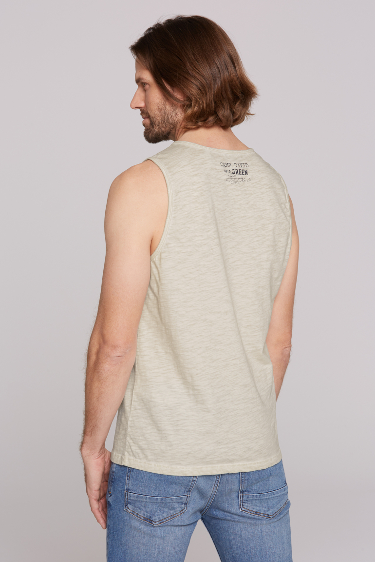 Muskelshirt Oil Dyed mit Photoprint