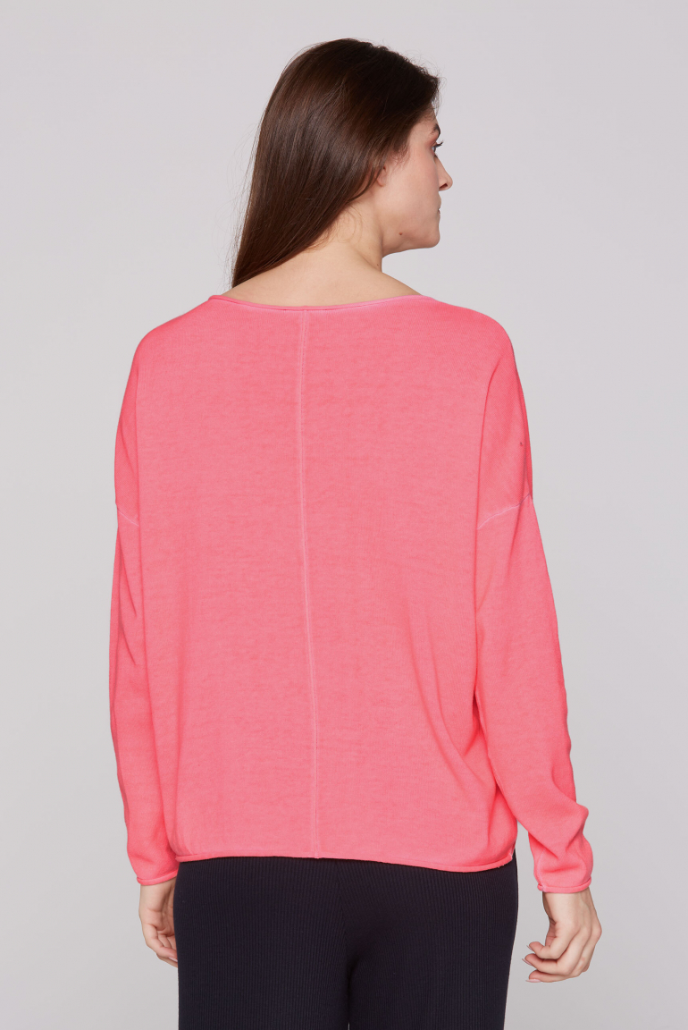 Oversized-Pullover mit Used-Optik und Artwork
