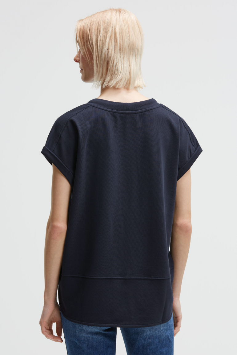 Oversized-Shirt mit Artwork aus Schmucksteinen