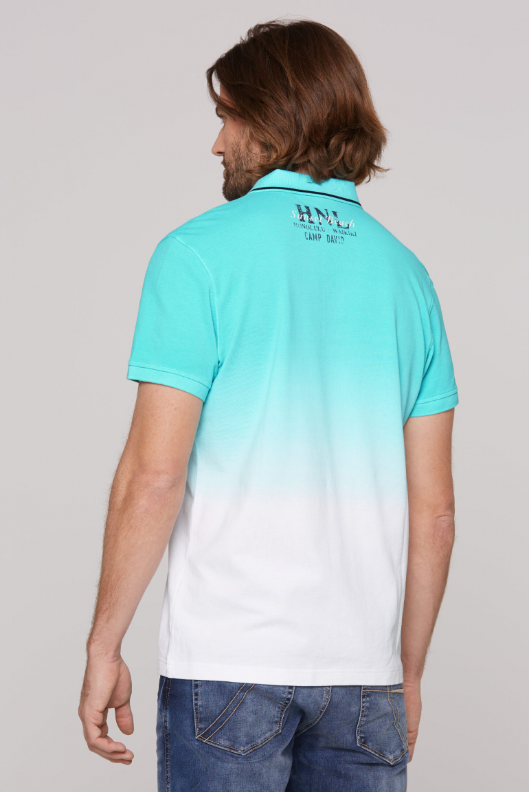 Pikee-Polo Dip Dye mit Artworks