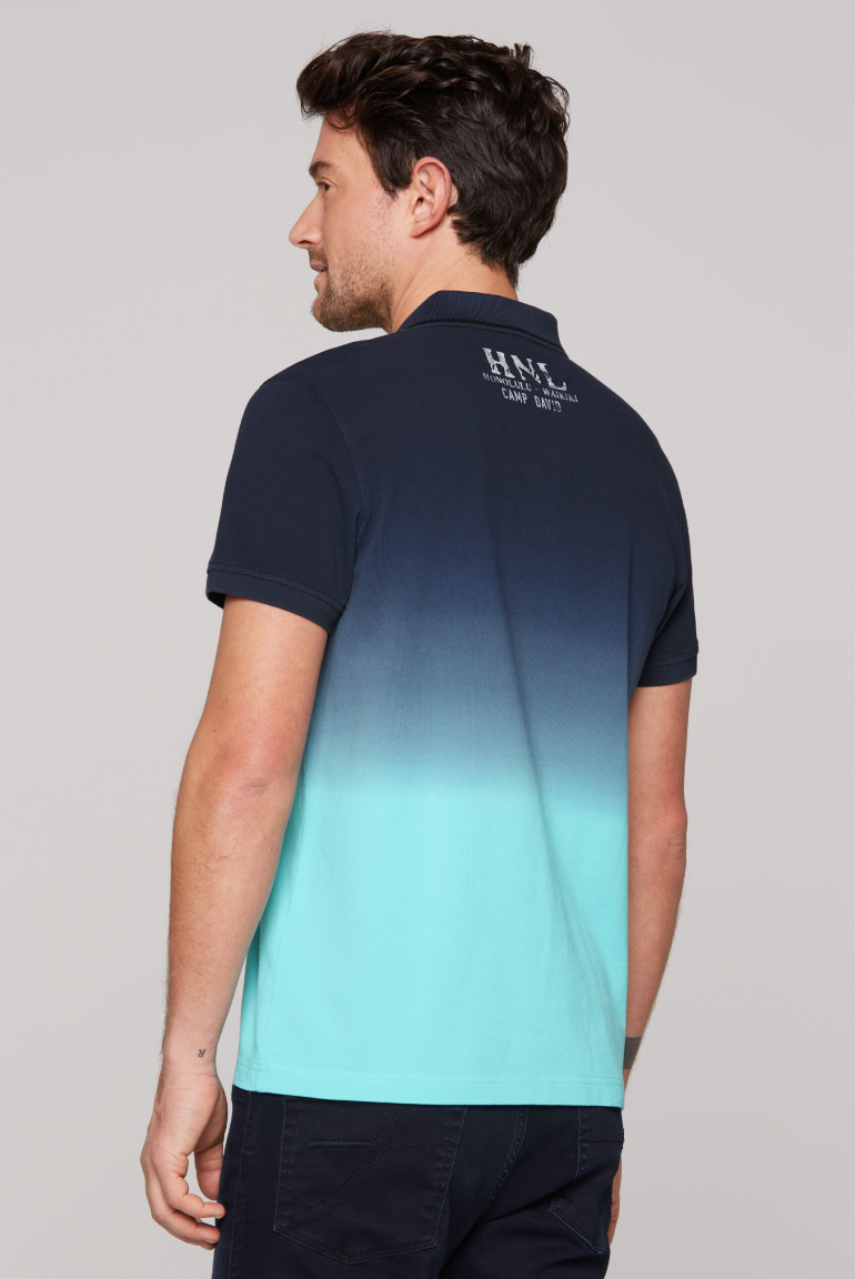 Pikee-Polo Dip Dye mit Artworks