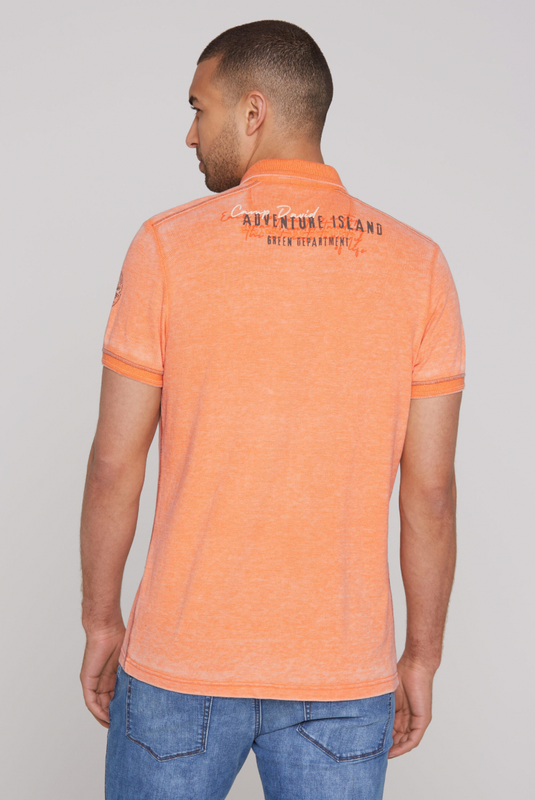 Pikee-Polo im Used Look mit Logo Artworks