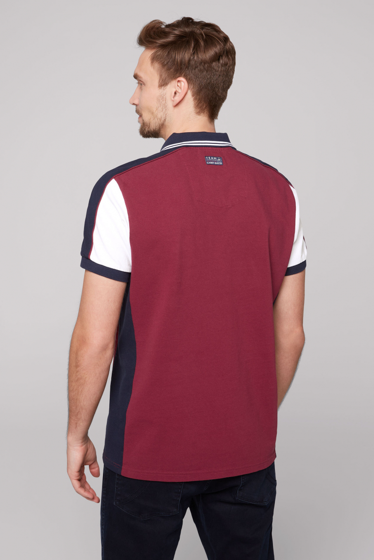 Pikee-Polo mit Color-Blocking und Artwork
