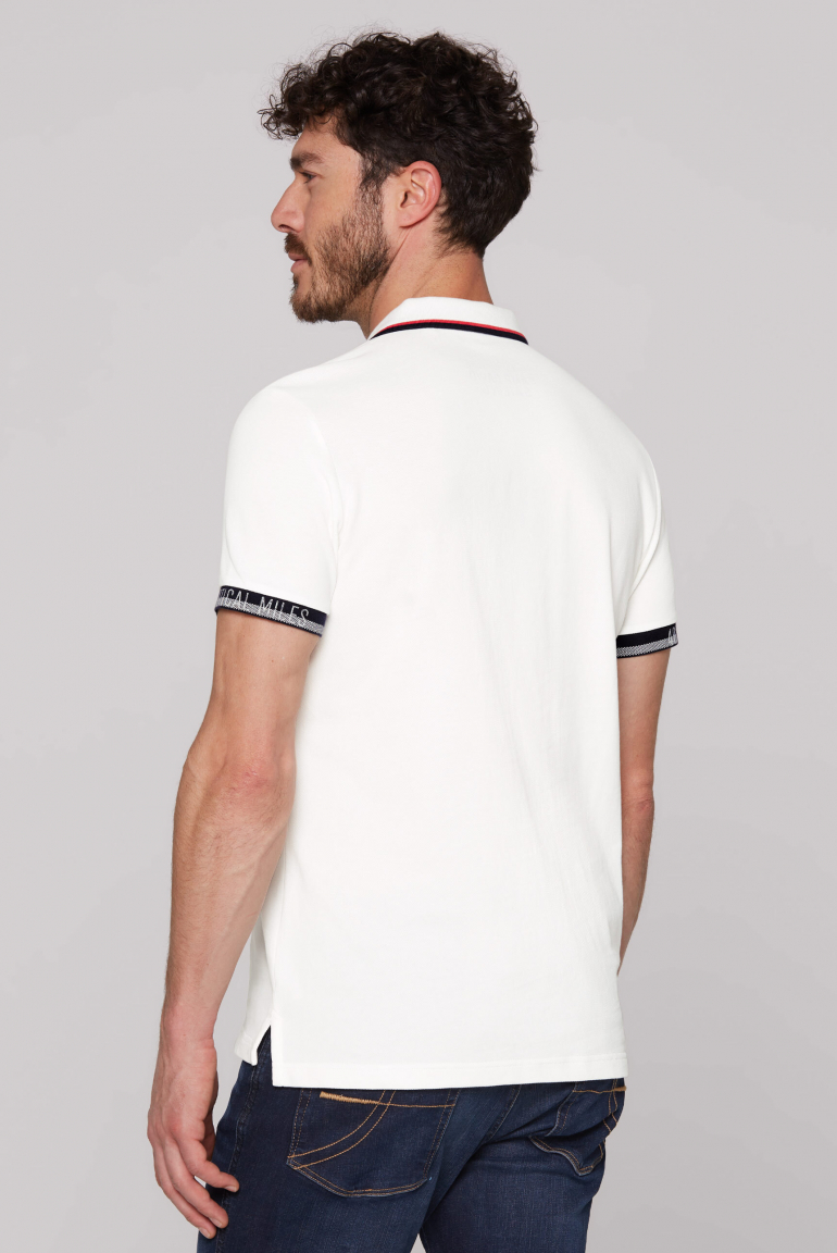 Pikee-Polo mit Rubber Artwork und Two-Tone-Details