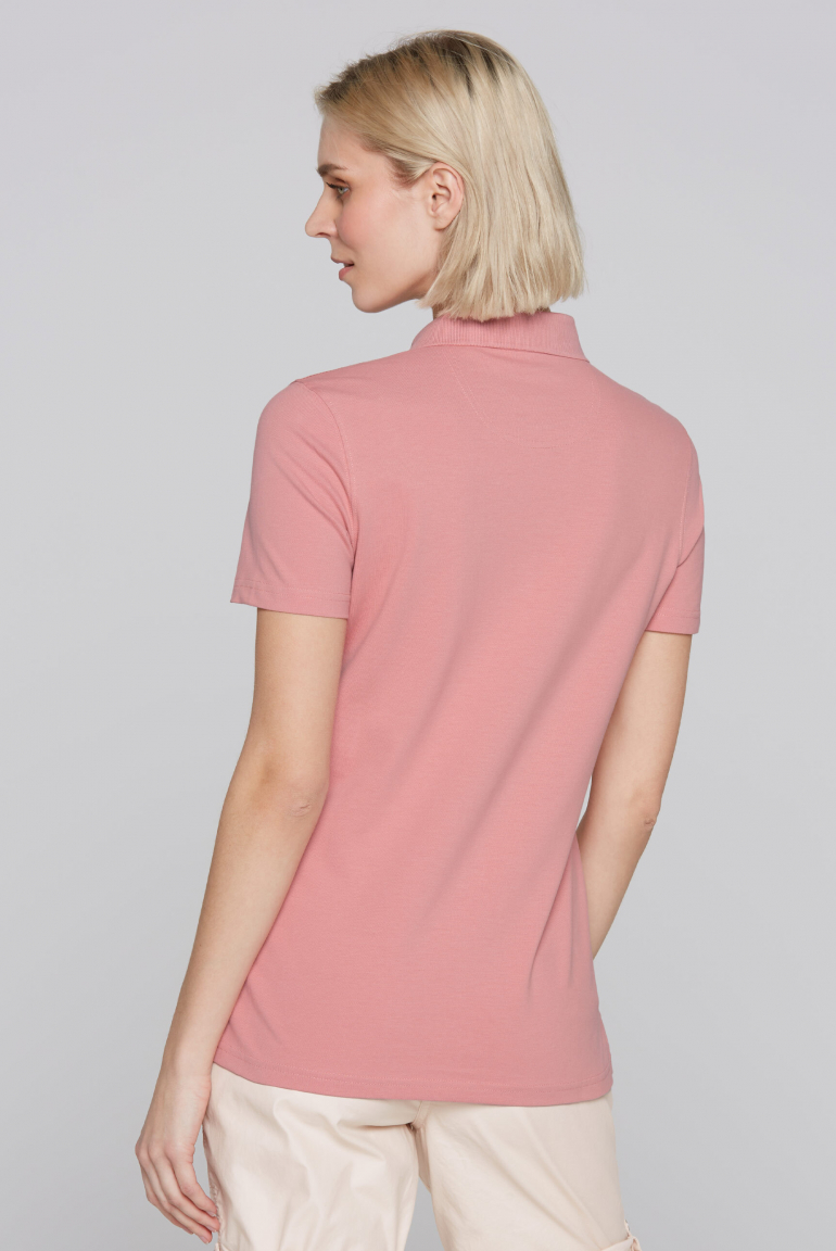 Poloshirt Kurzarm mit Label Print