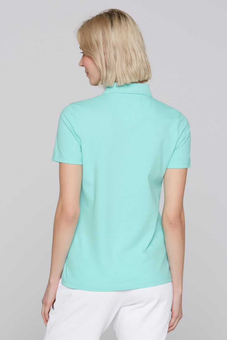 Poloshirt Kurzarm mit Label Print