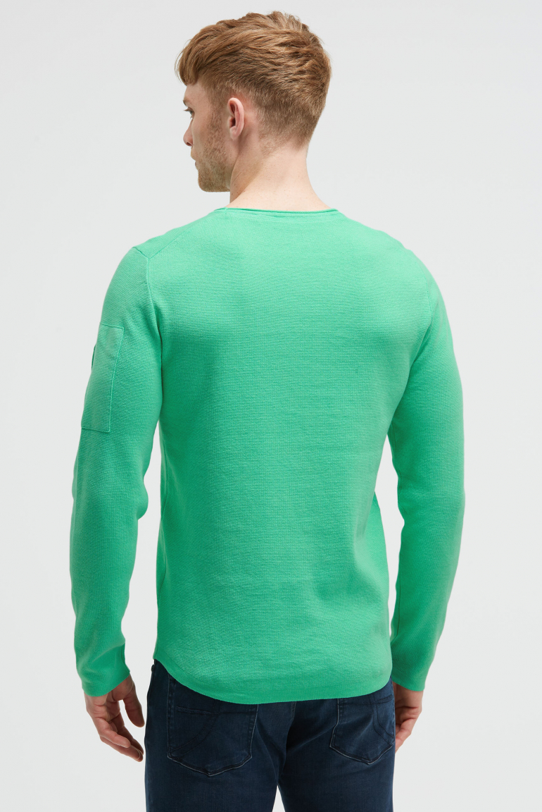 Pullover mit Print, Patches und Ärmeltasche